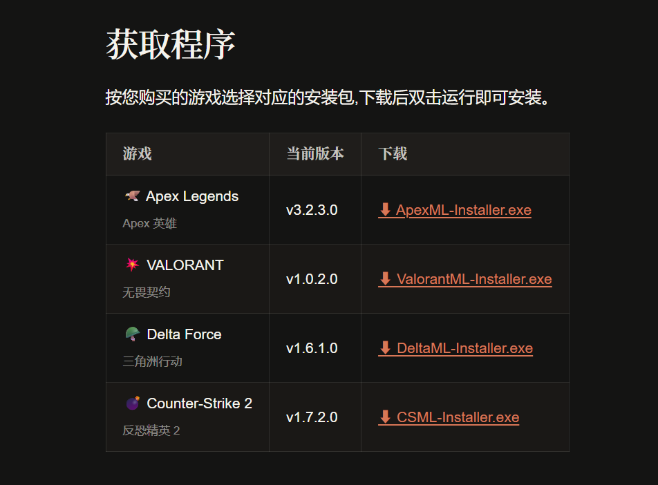 下载安装包
